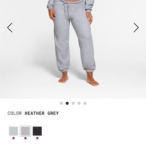 Skims Heather Grey fleece joggers